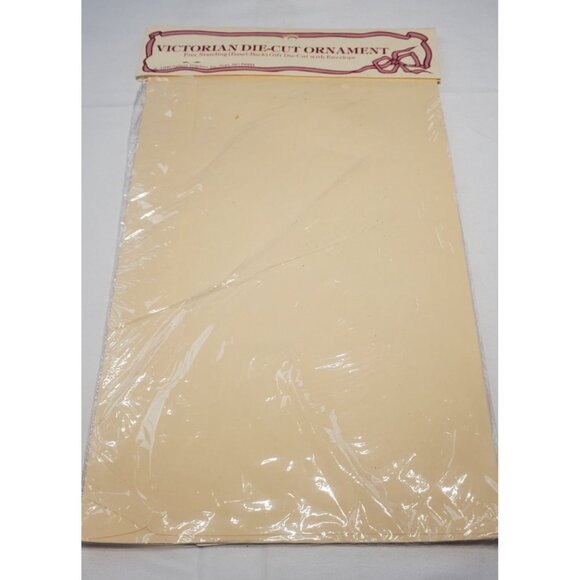 Vintage Die Cut Christmas Ornament Angel w/ Flowers & Envelope Victorian Gift - Picture 3 of 6